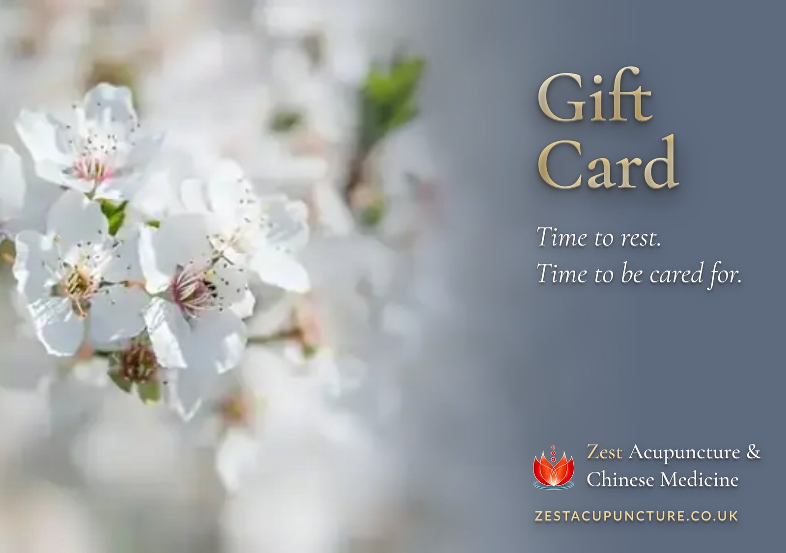 Front of the gift card